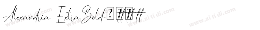 Alexandria ExtraBold字体转换
